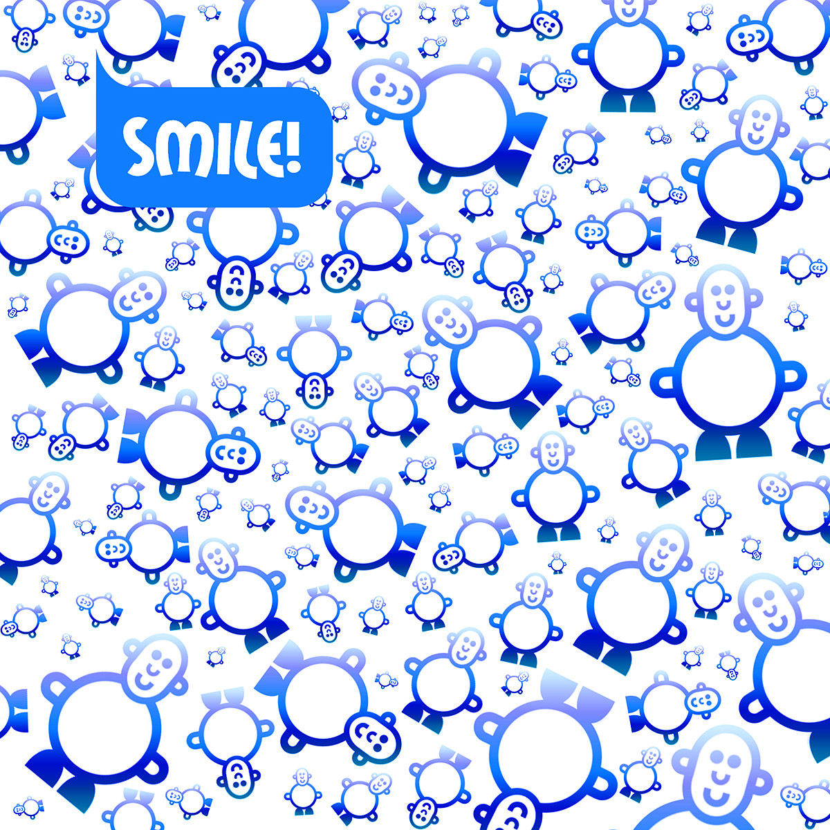 Mr Smileyman Blue 'Smile' Random Pattern